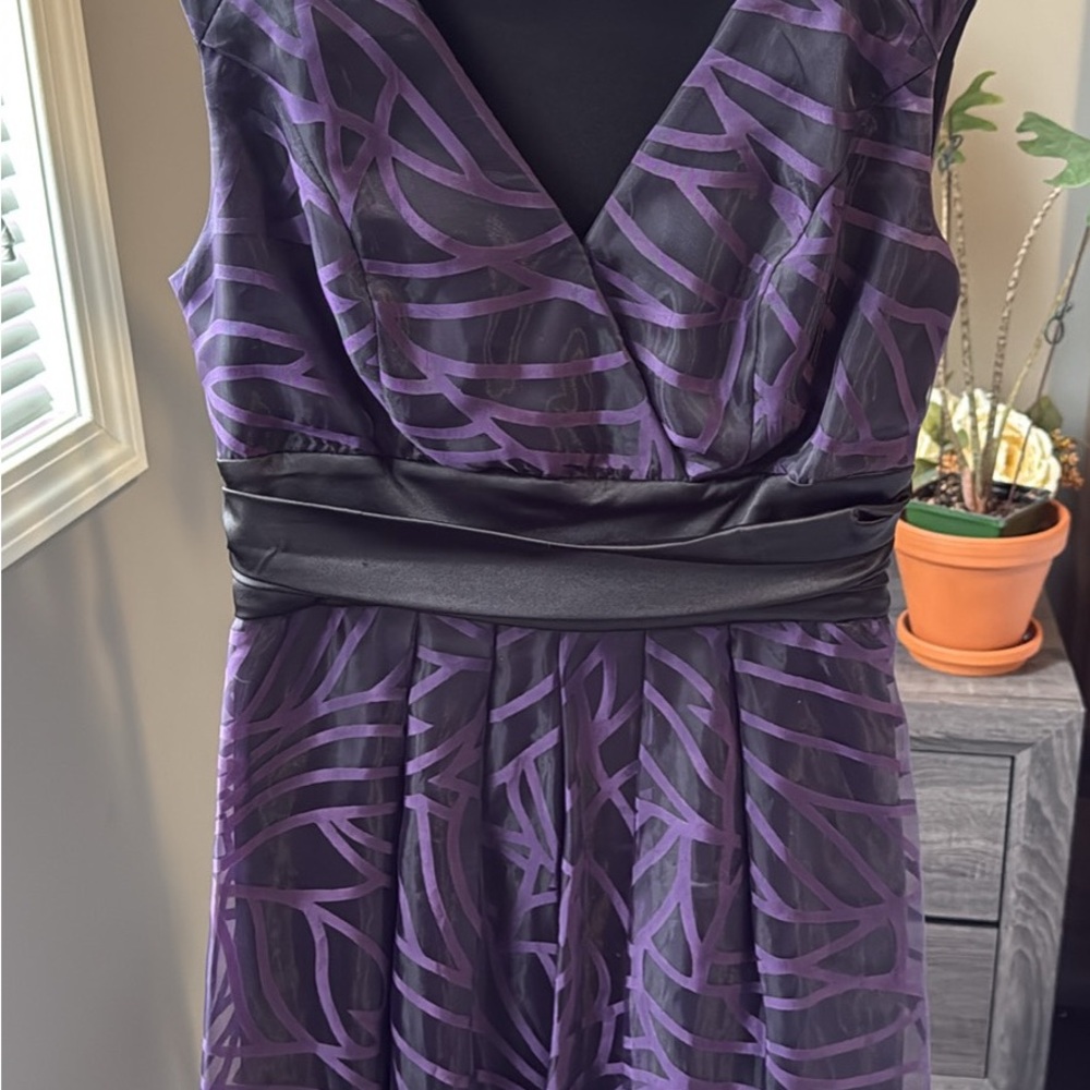 Stunning Purple Ruched Midi Dress for Cocktail / Special Occasion